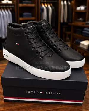 Tommy Hilfiger Classic Black White Boots