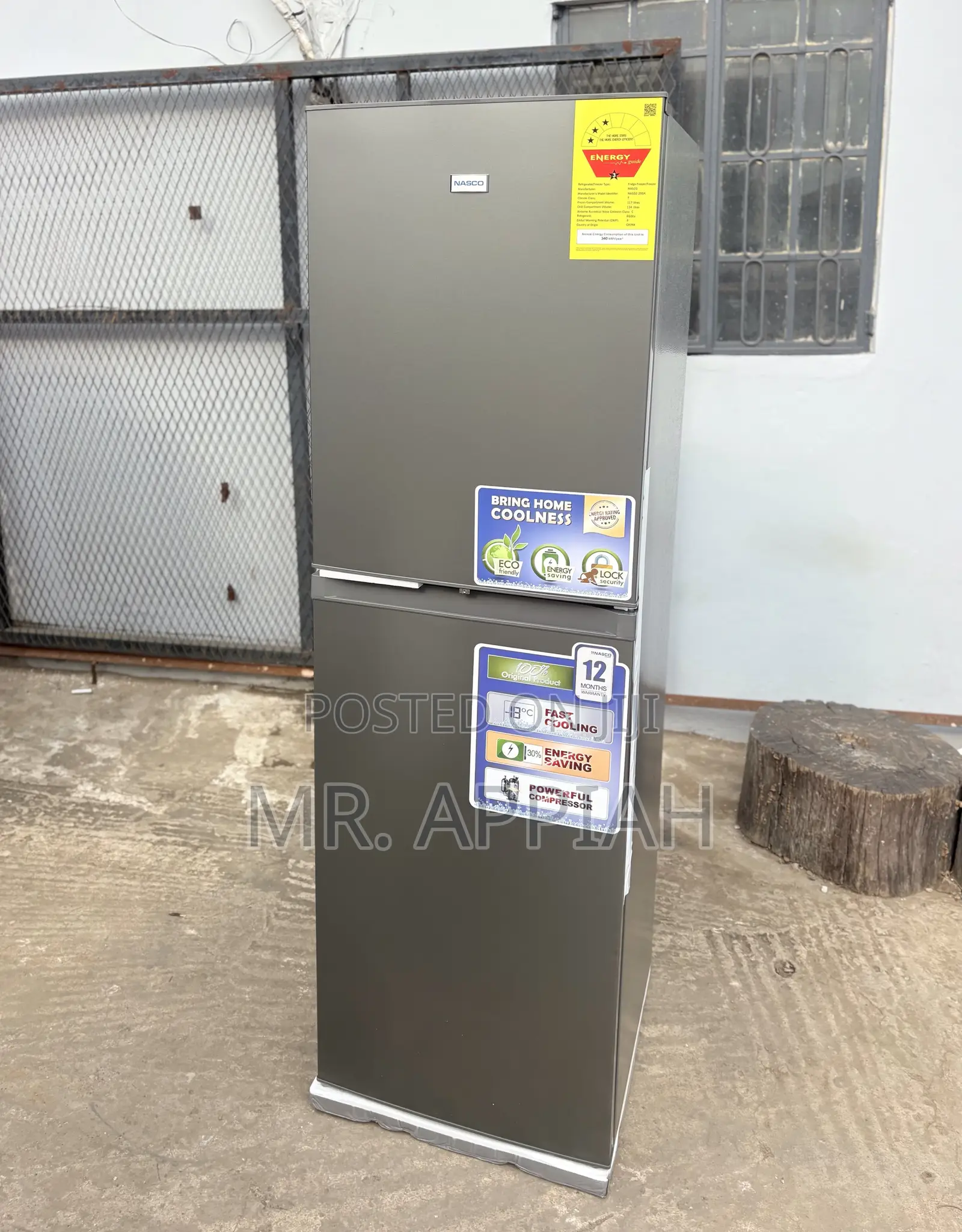 Quality Nasco Nasd2-29sk 251L 2 Door Refrigerator(Gray) 