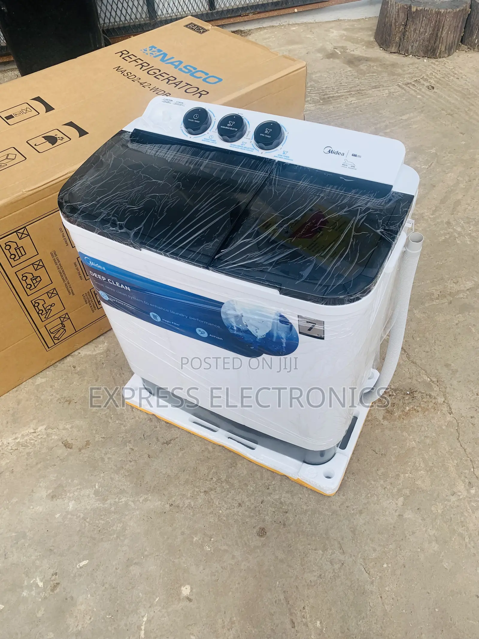 Semi Automatic Washing Machine 7kg Topload Twintub Midea White