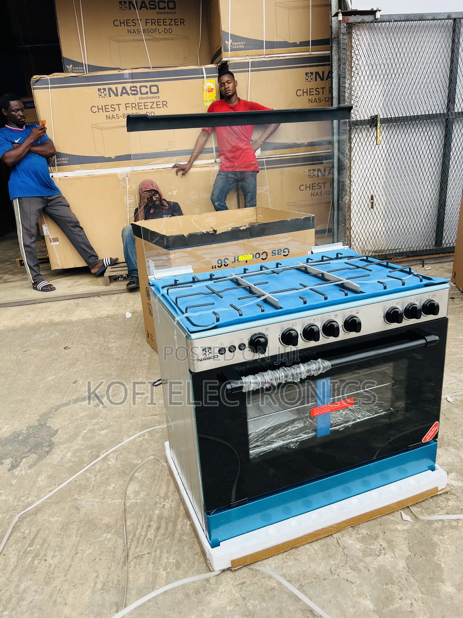 Easy to Fit in Kitchen Nasco Gas Cooker - 5 Burner Silver