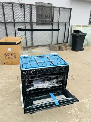 It Comes in Black and Silver Nasco Gas Cooker - 5 Burner Silver
