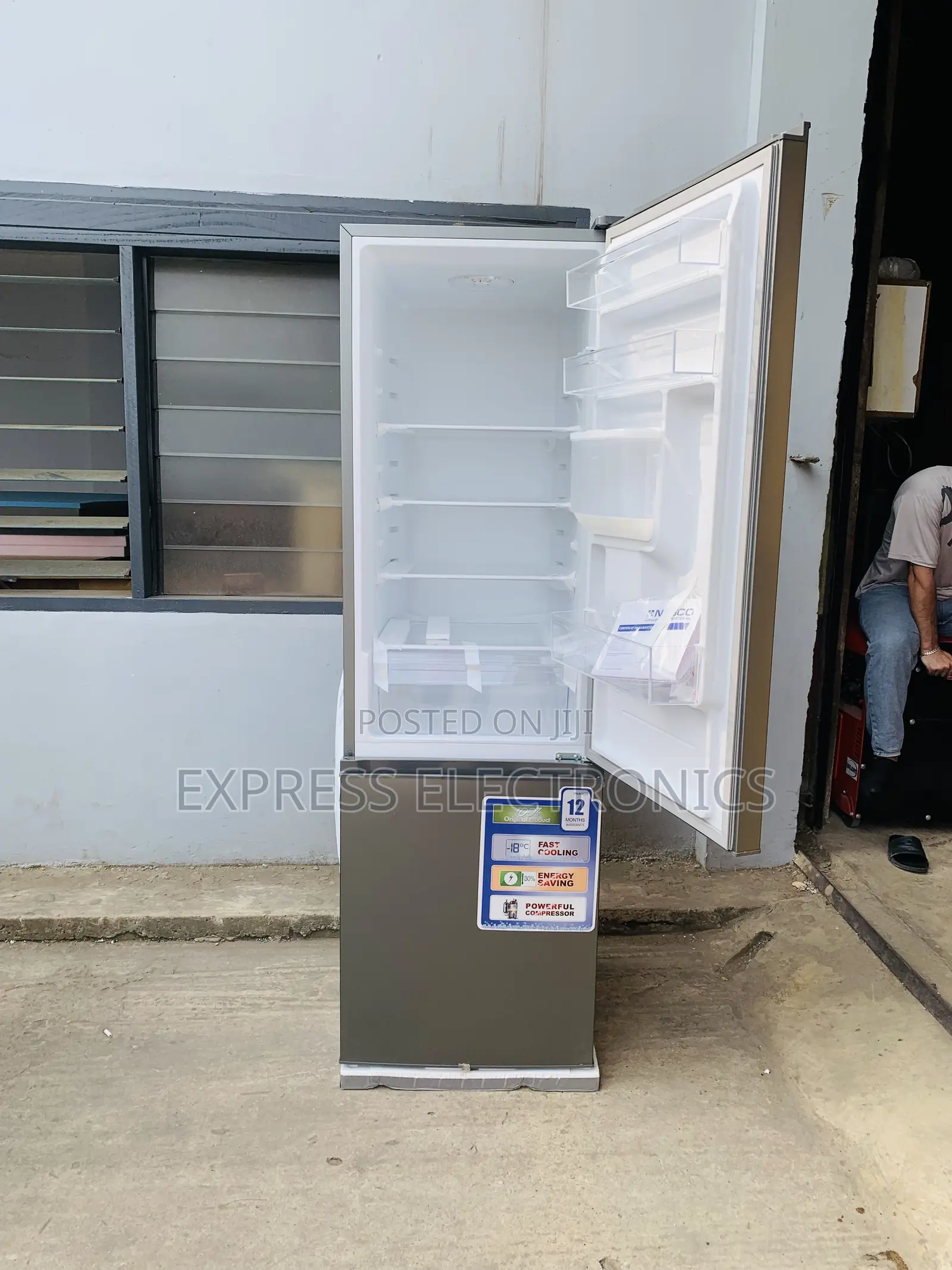 Available Now Grey Double Door Fridge Nasco NASD2-36 With Dispenser