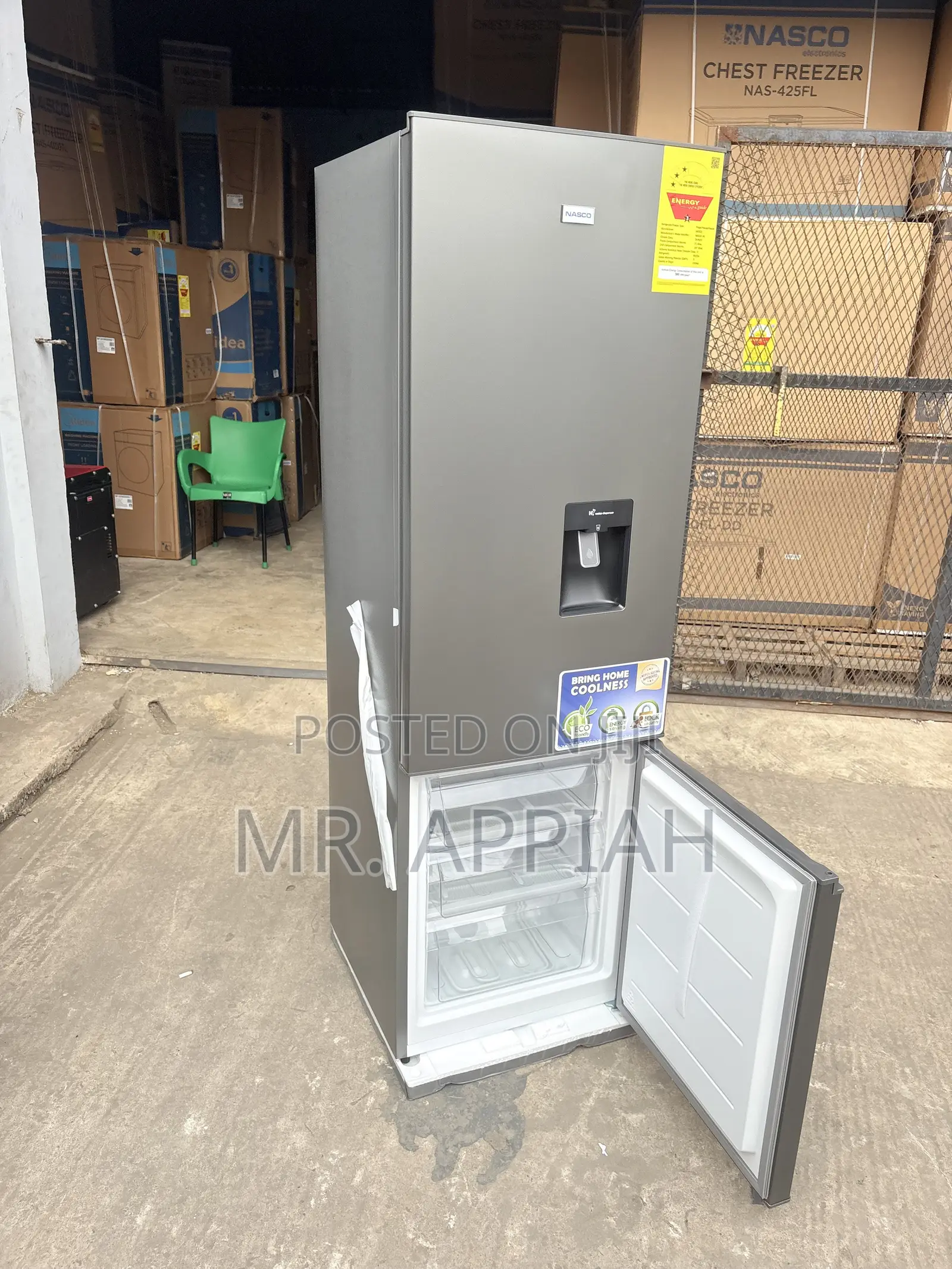 Shop Nasco Nasd2-36 Bottom Freezer Fridge(Gray)255Liters