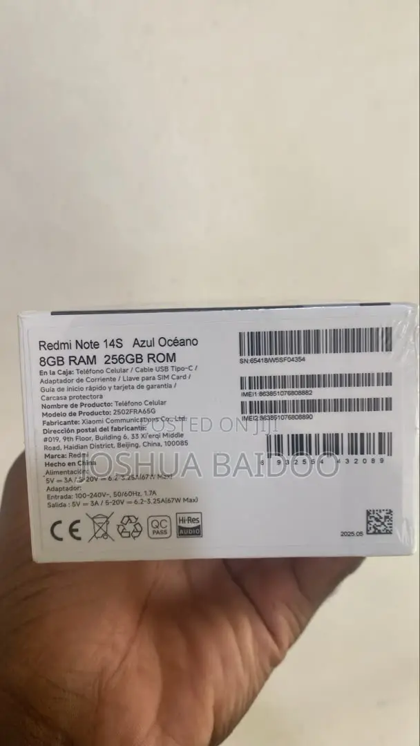 New Xiaomi Redmi Note 14S 256 GB Black