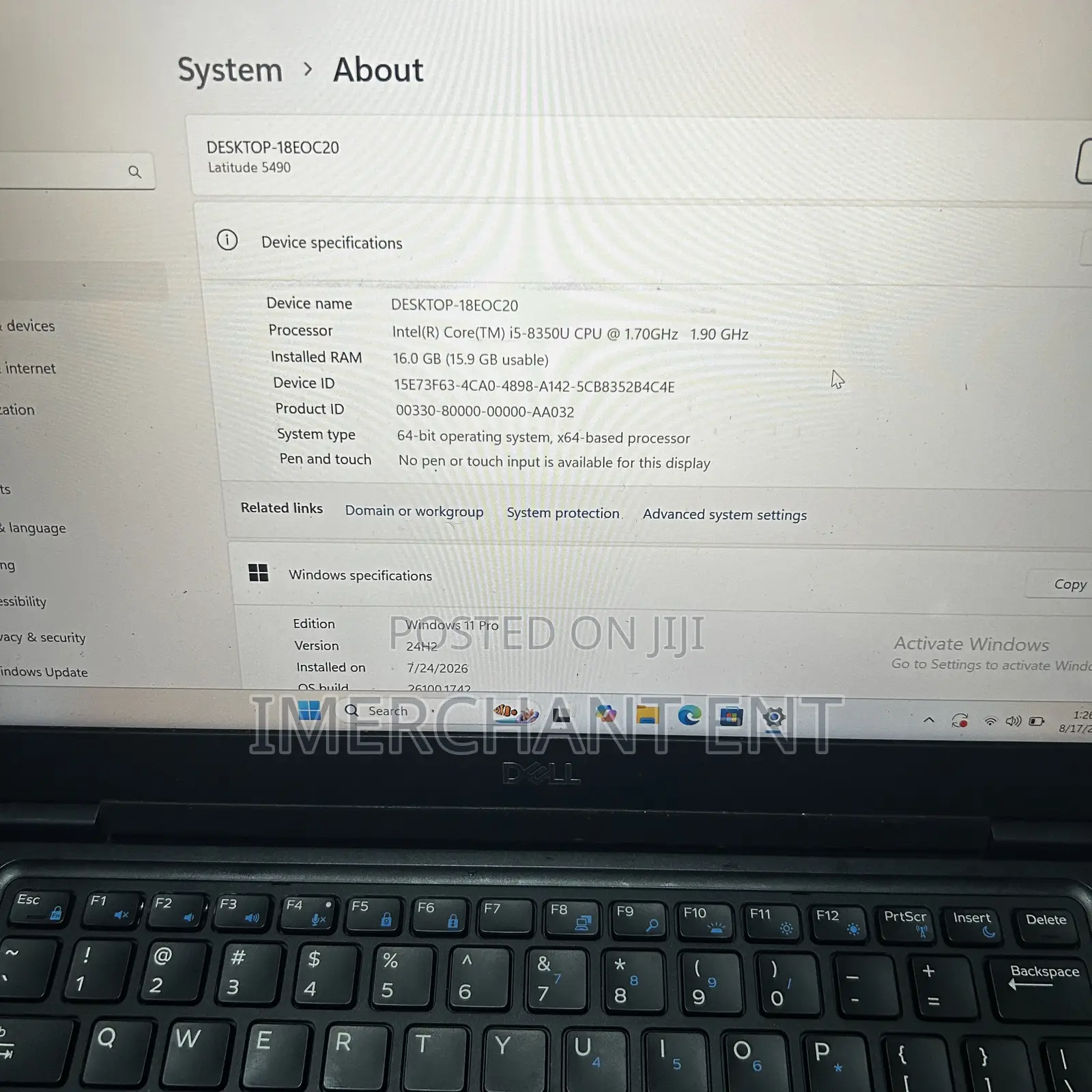 Laptop Dell Latitude 5490 16GB Intel Core i5 SSD 512GB