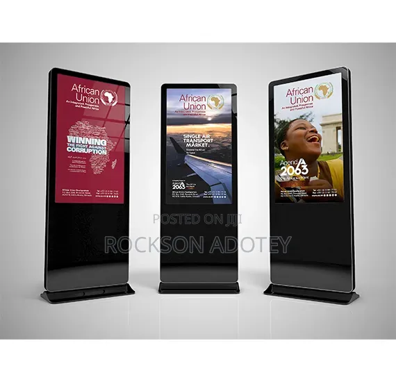 Interactive Digital Android Totem Screens Standing Kiosks for Rent
