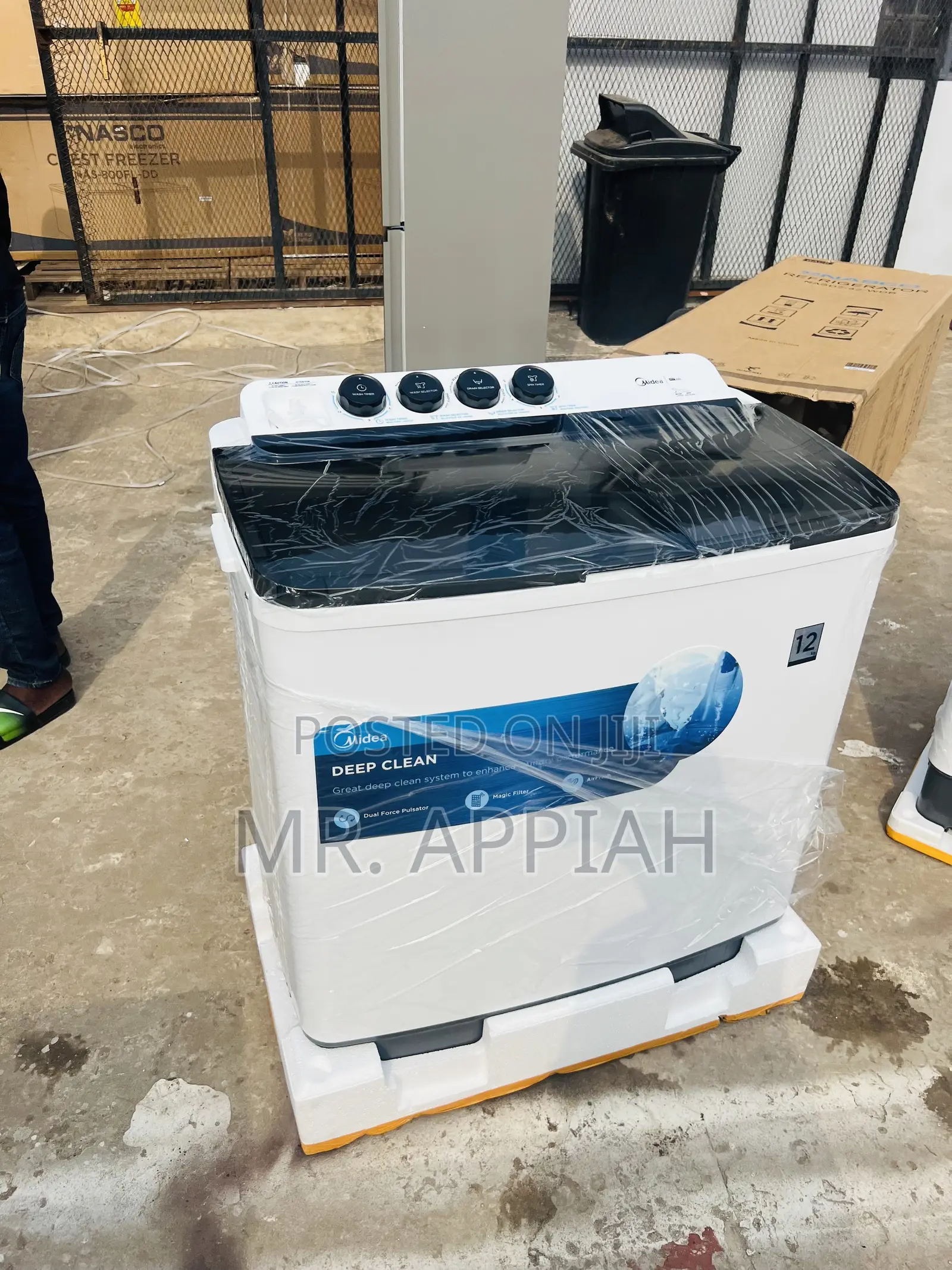 Check Out Midea 12kg Spin Dry Washing Machine(Transparent Lid)White.