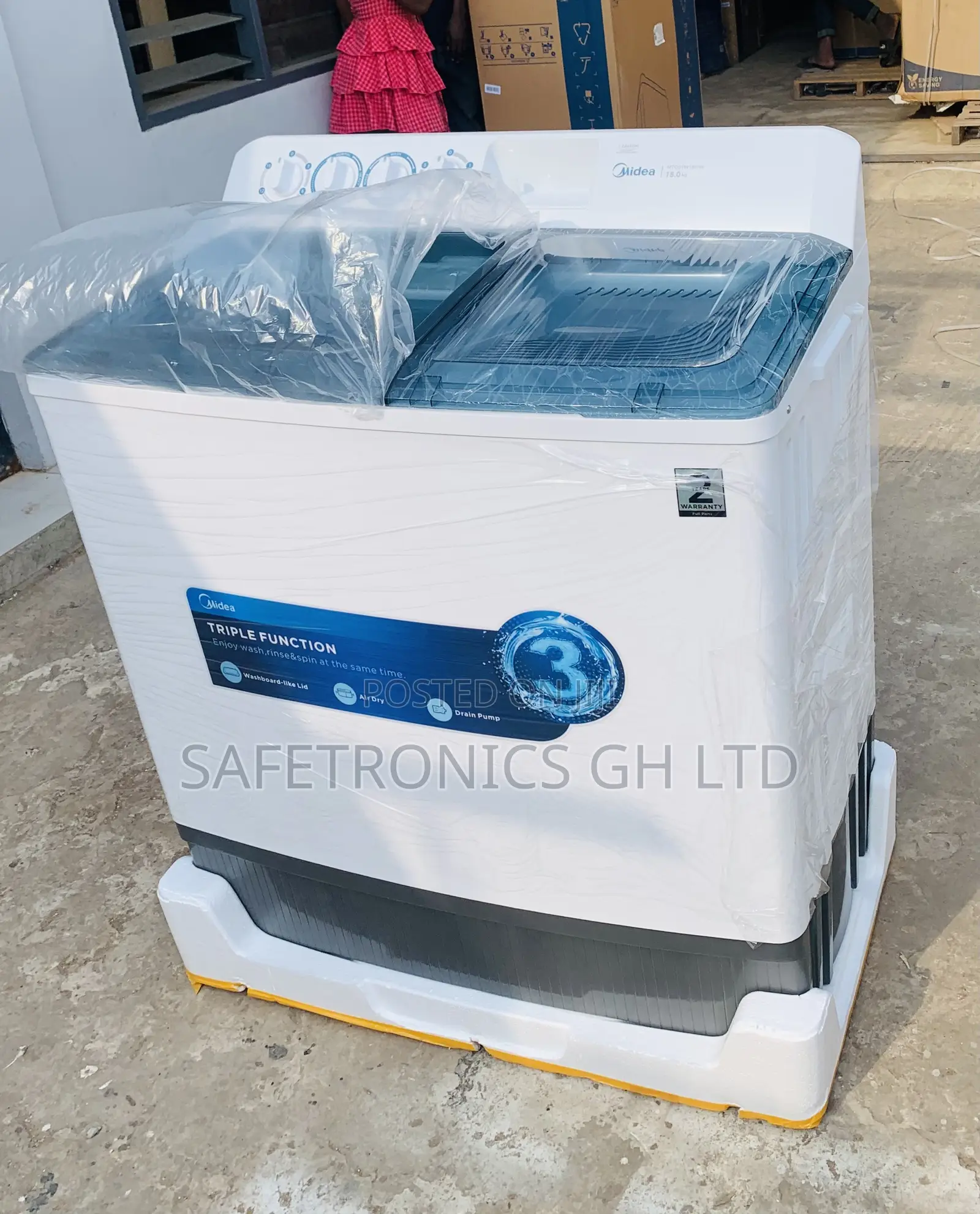 Recommend White Midea 7 KG Twin Tub Semi Automatic Washing Machine