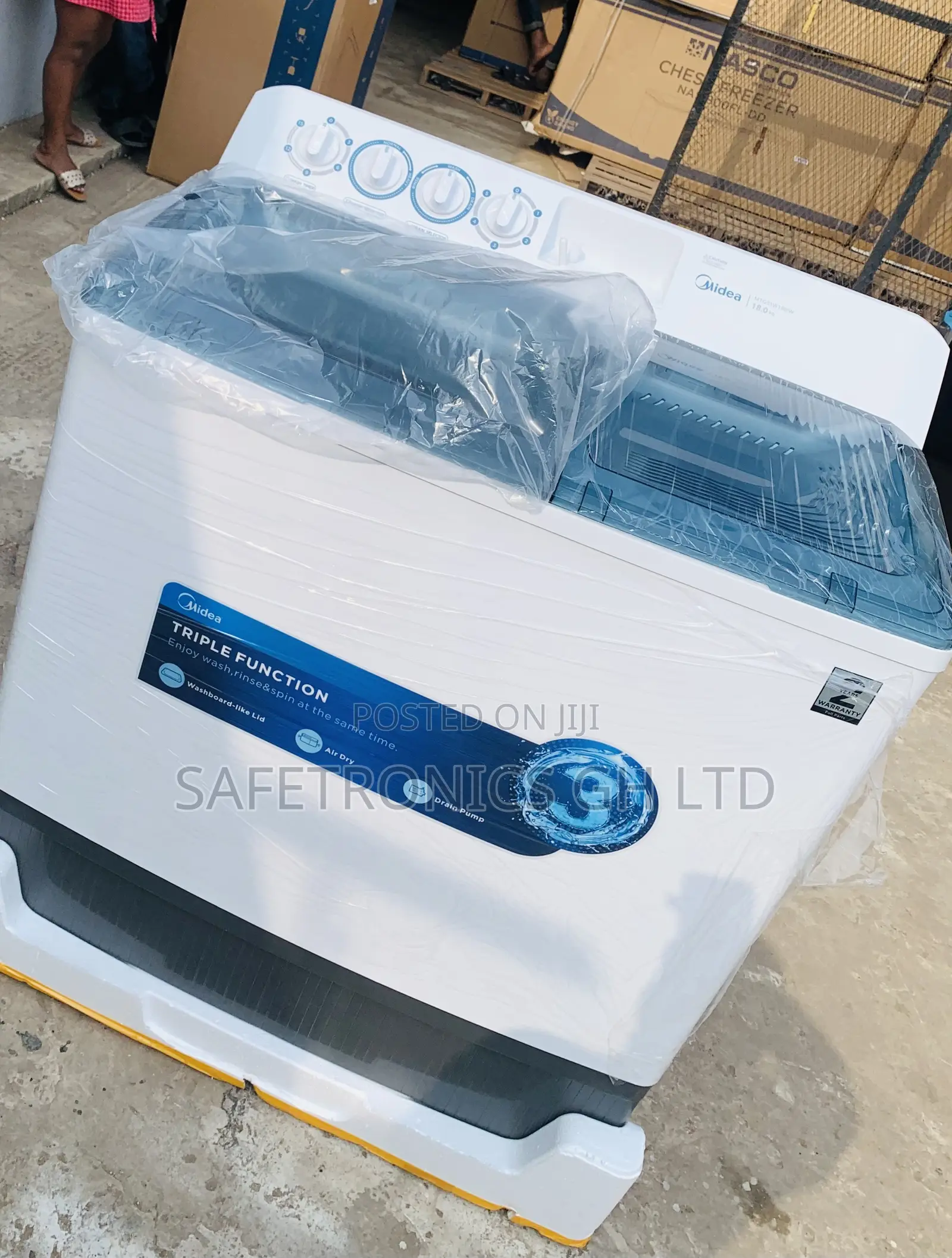 Try Original Midea 7 KG Twin Tub Semi Automatic Washing Machine