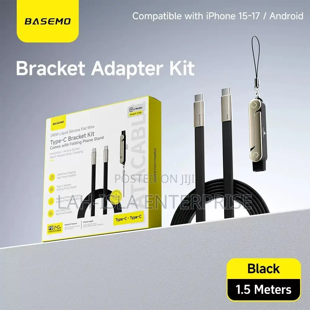 BASEMO 240W Type-C to Type-C Fast Charging Cable – 1.5M
