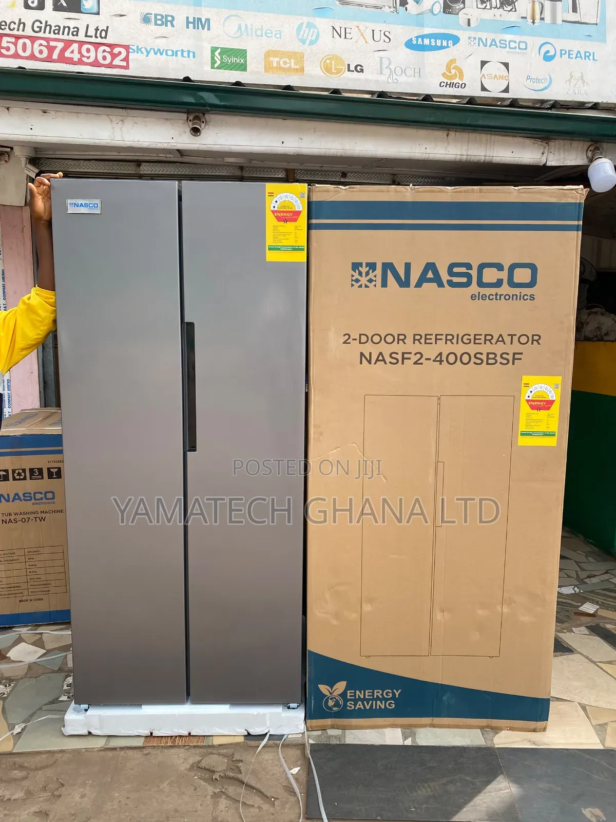 Nasco 400 Litre Side by Side Refrigerator Inbuilt Digital Display