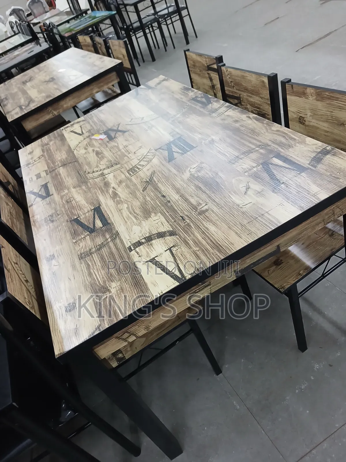 6 Chairs Wooden Dining Table