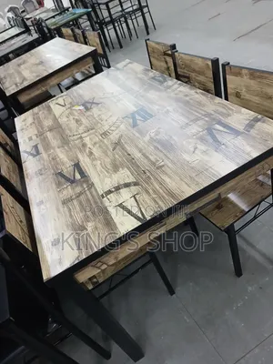 6 Chairs Wooden Dining Table