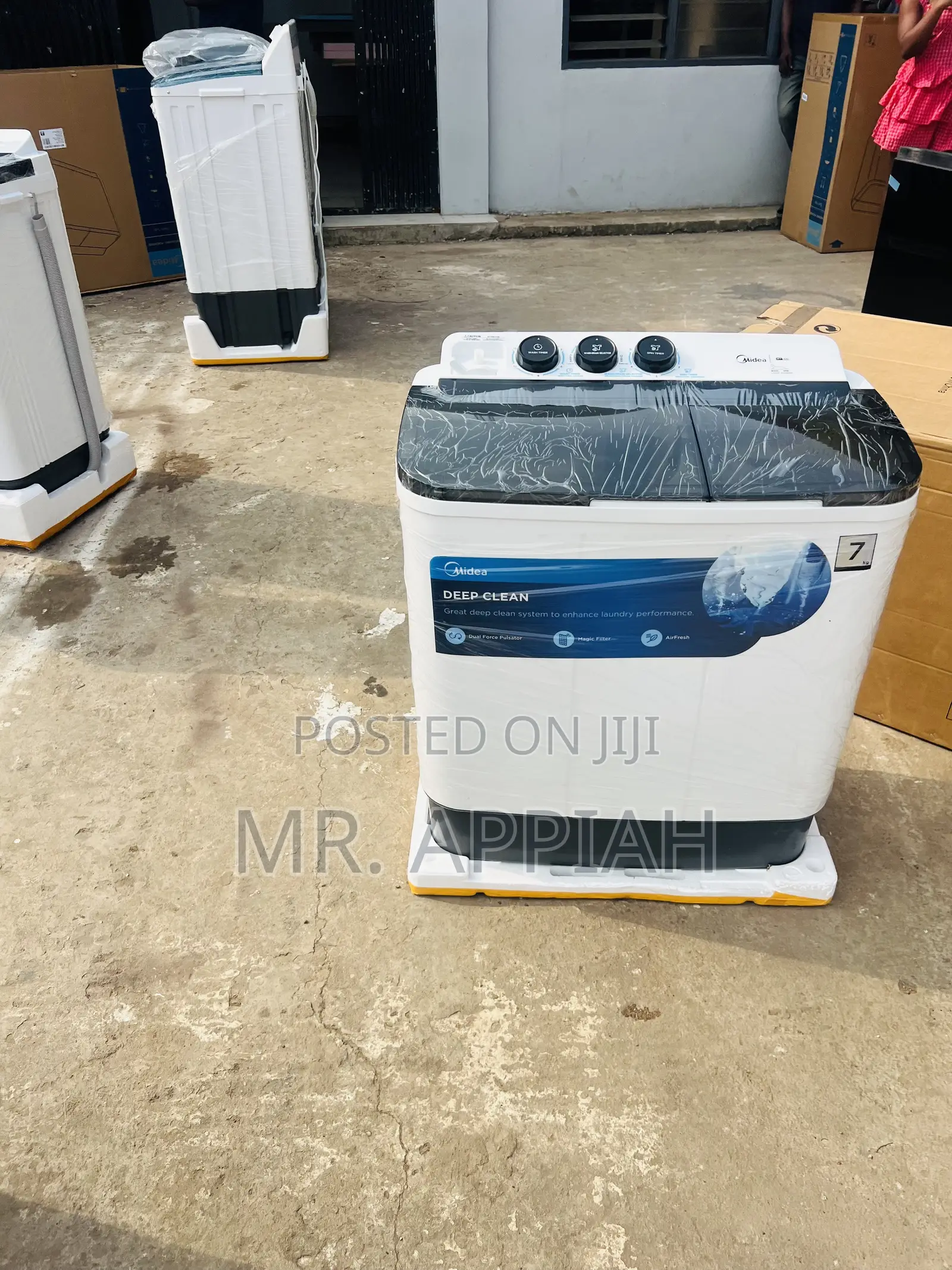 Durable Midea 7kg Top Load Washing Machine 