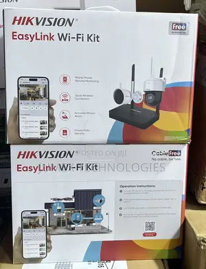 Hikvision Easylink Wifi Kit Nks424wbph 4mp Camera Kit Cable Free