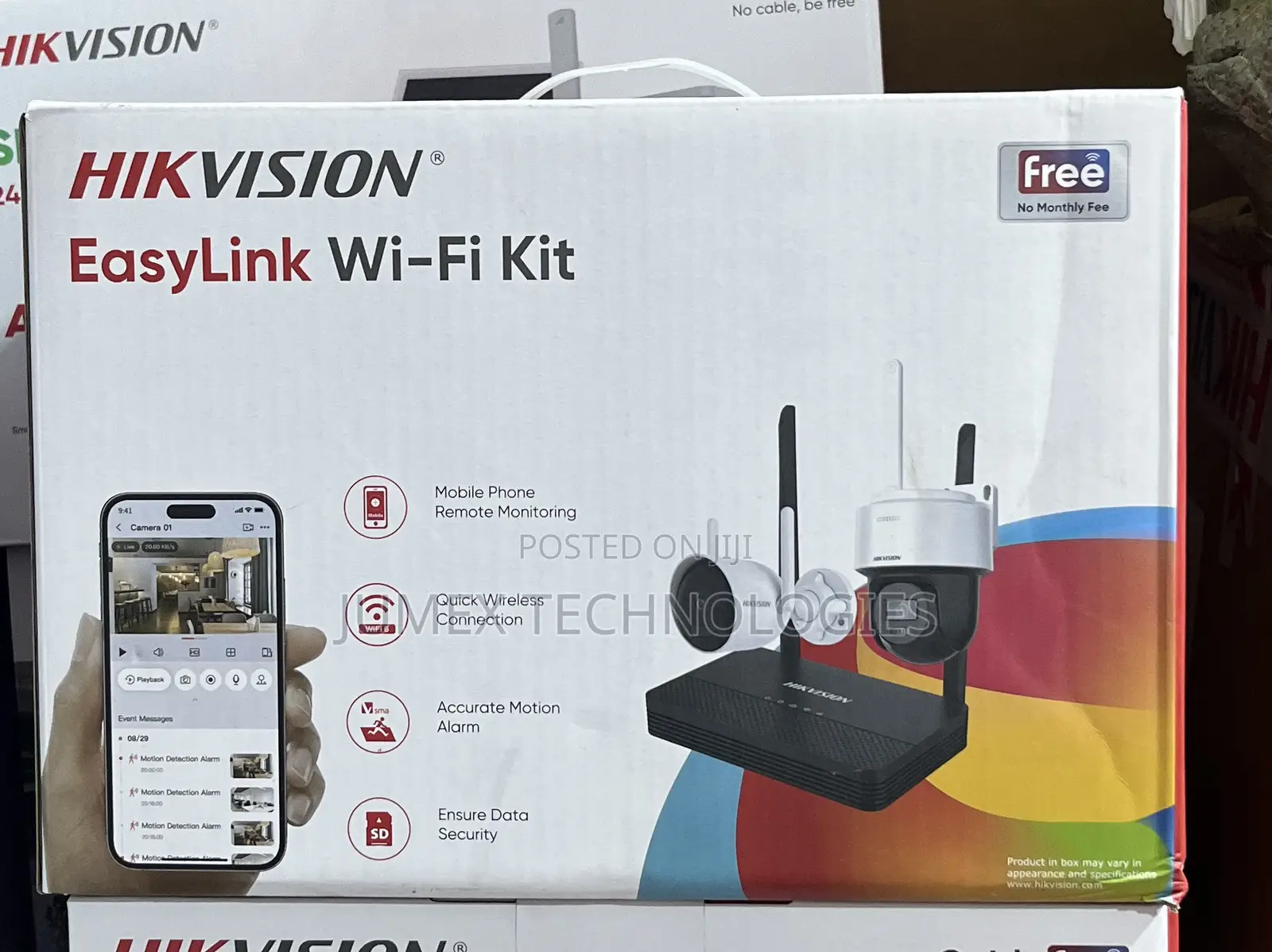 Hikvision Easylink Wifi Kit Nks424wbph 4mp Camera Kit Cable Free