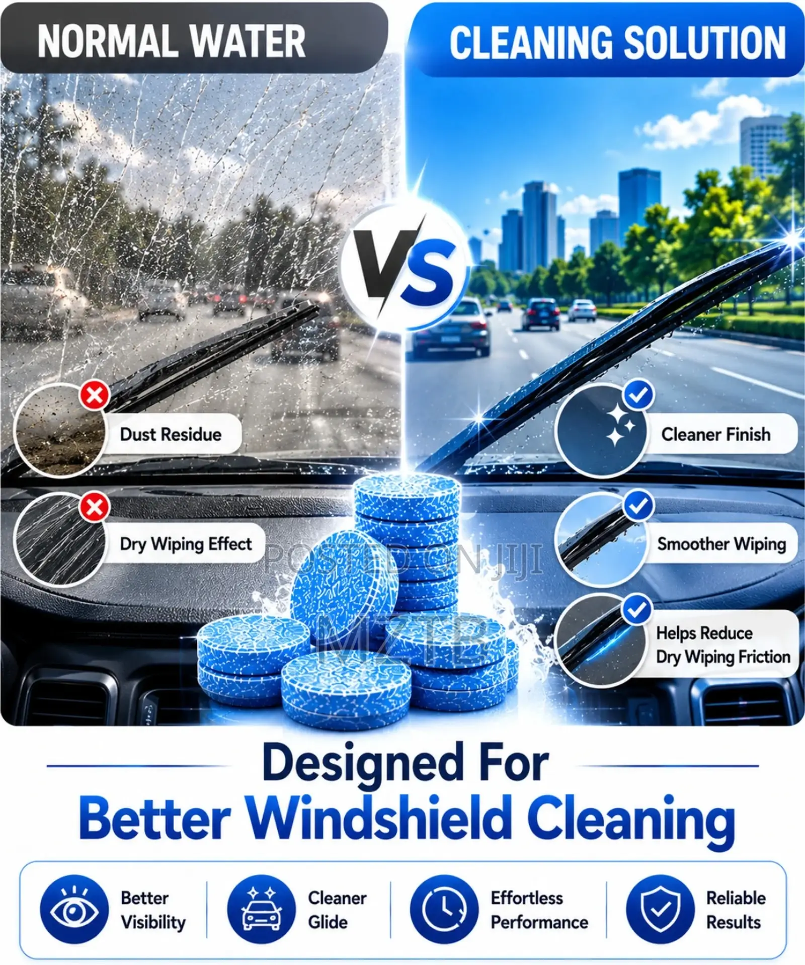 Windshield Washer Tablets - 10 Pieces
