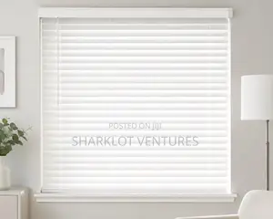8Feets All White Windows Blinds