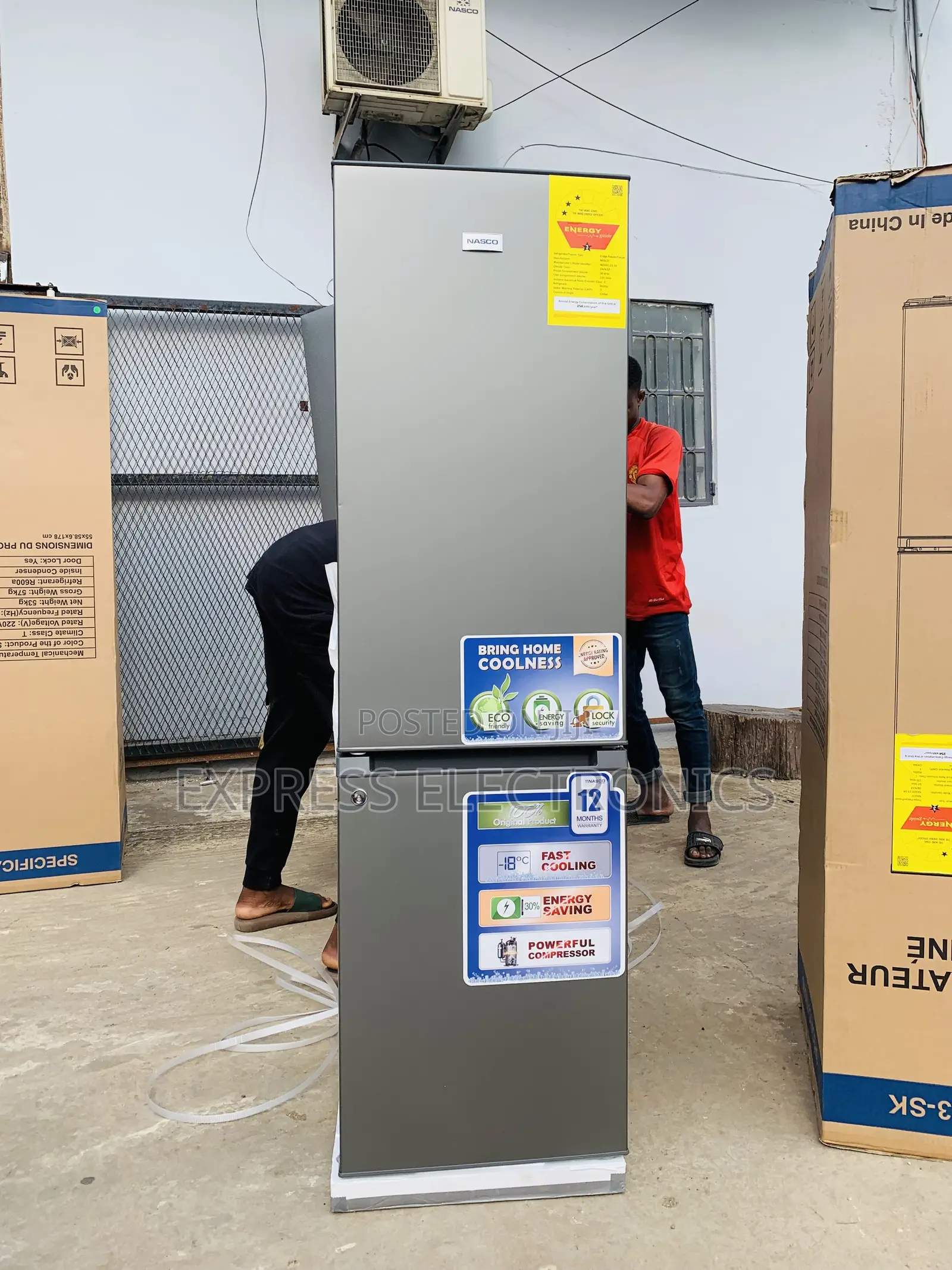 Ultra Modern Sleek Nasco Double Door Fridge NASD2-29sk