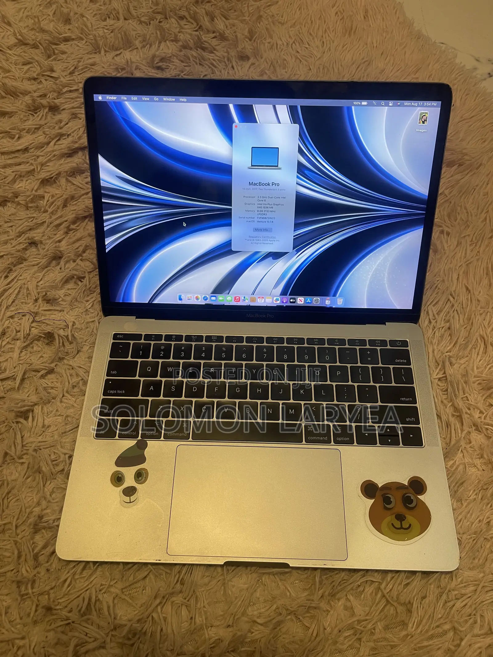 Laptop Apple MacBook Pro 2017 8GB Intel Core i5 SSD 128GB