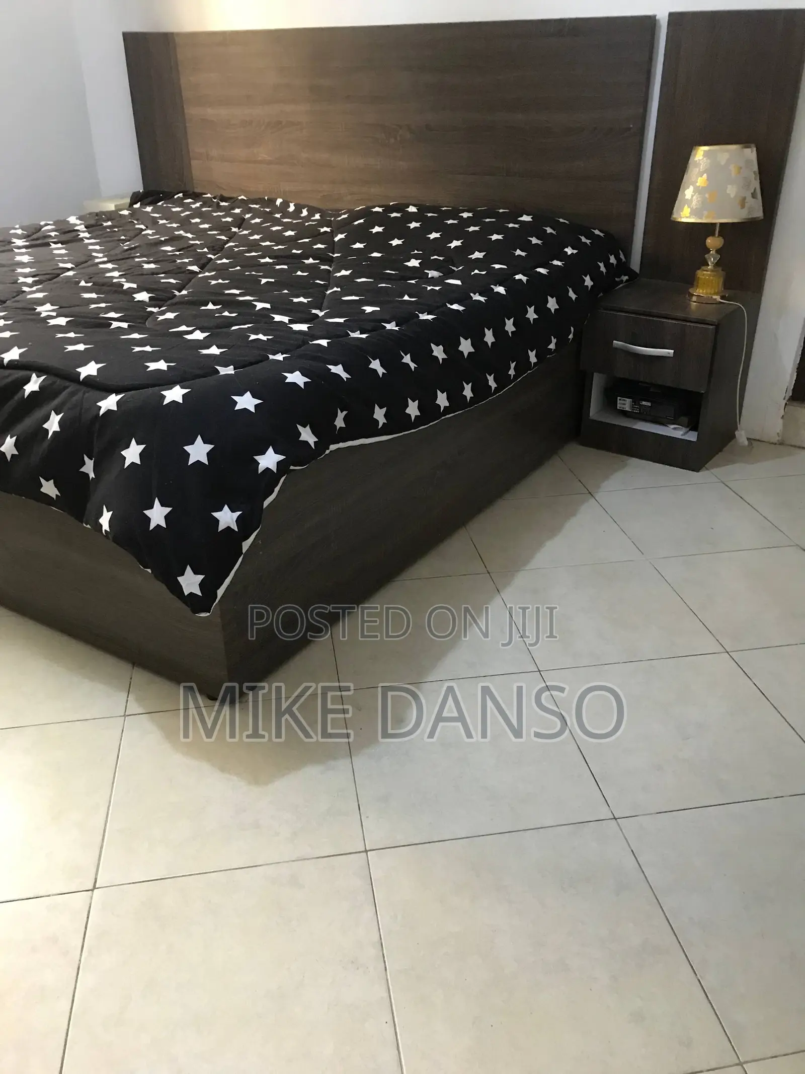 Elegant Dark Wood Bed Frame