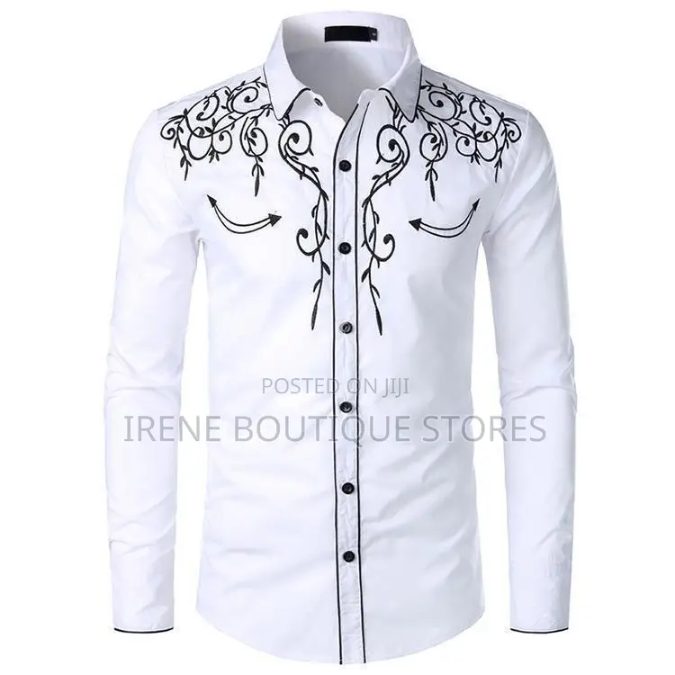 # Embroidery Men's Long Sleeve Shirts – Stylish Classy