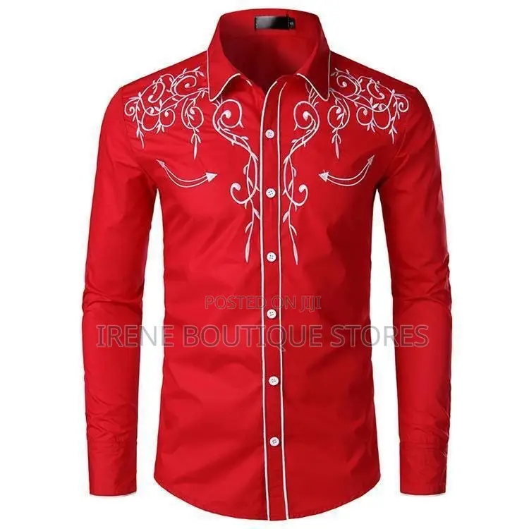 # Embroidery Men's Long Sleeve Shirts – Stylish Classy