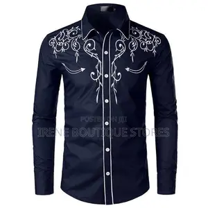 # Embroidery Men's Long Sleeve Shirts – Stylish Classy