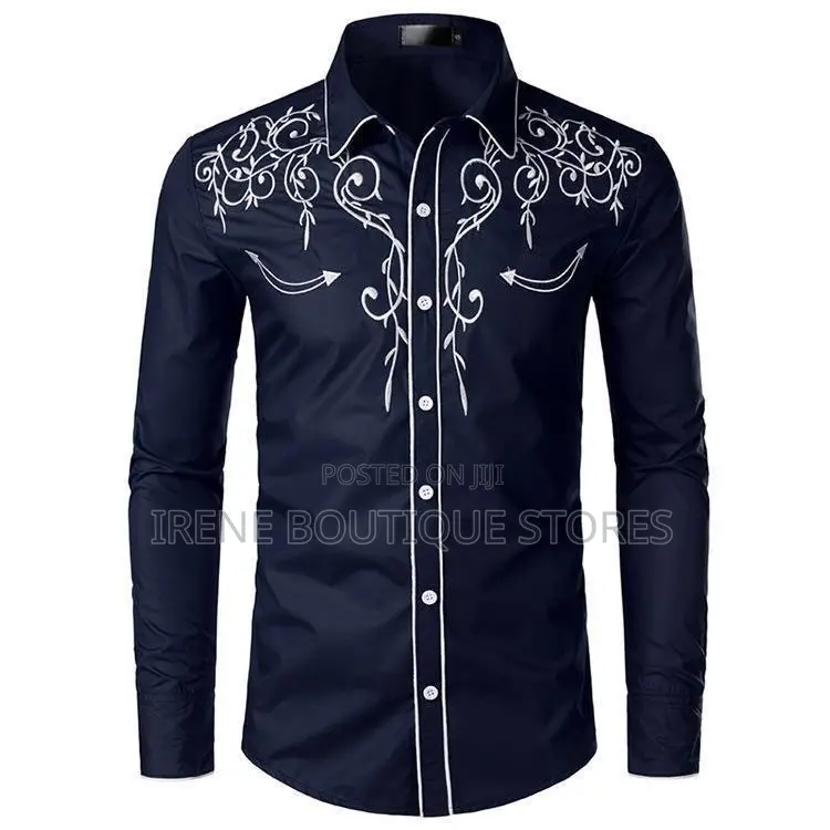 # Embroidery Men's Long Sleeve Shirts – Stylish Classy