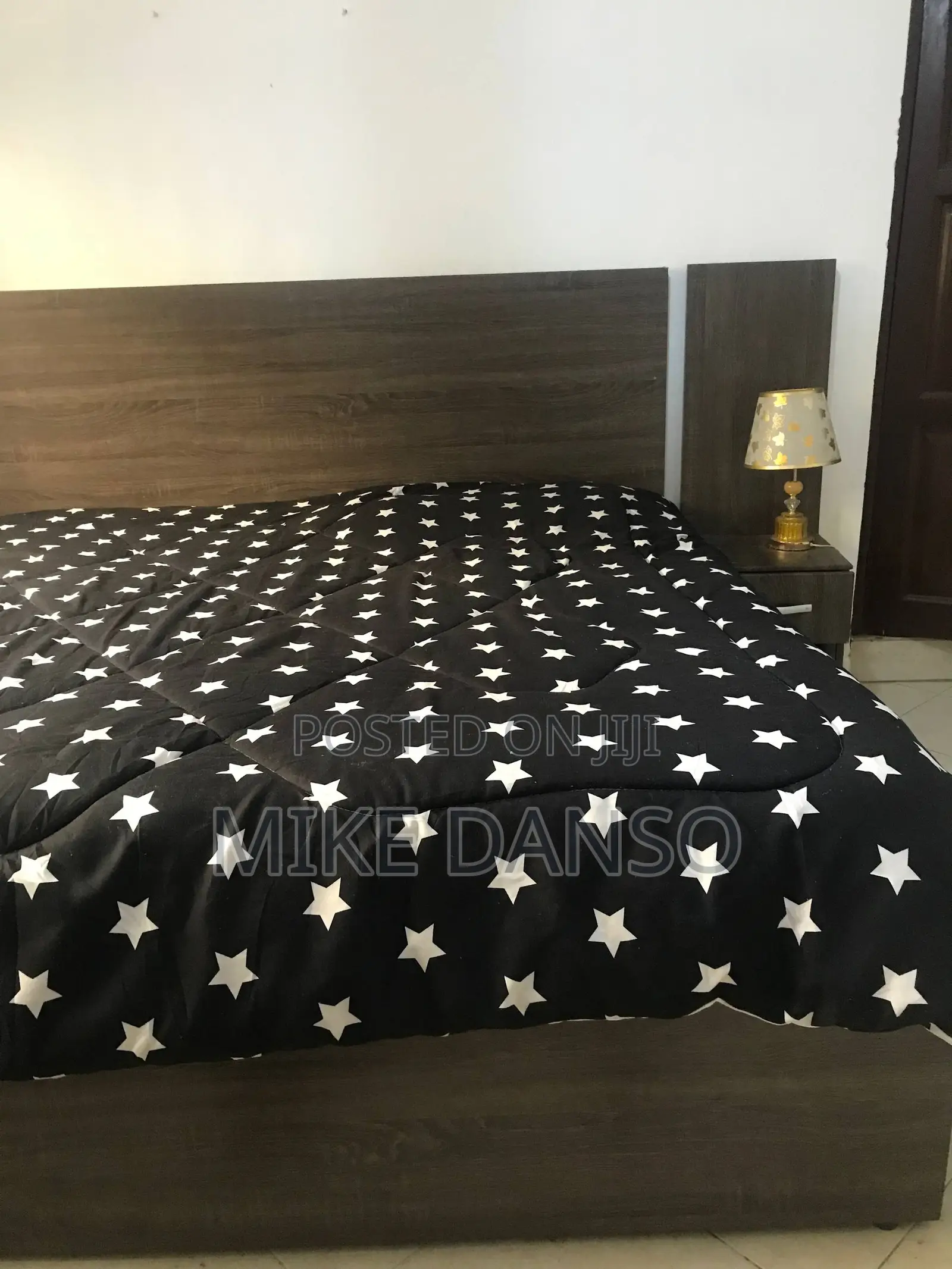 Elegant Dark Wood Bed Frame
