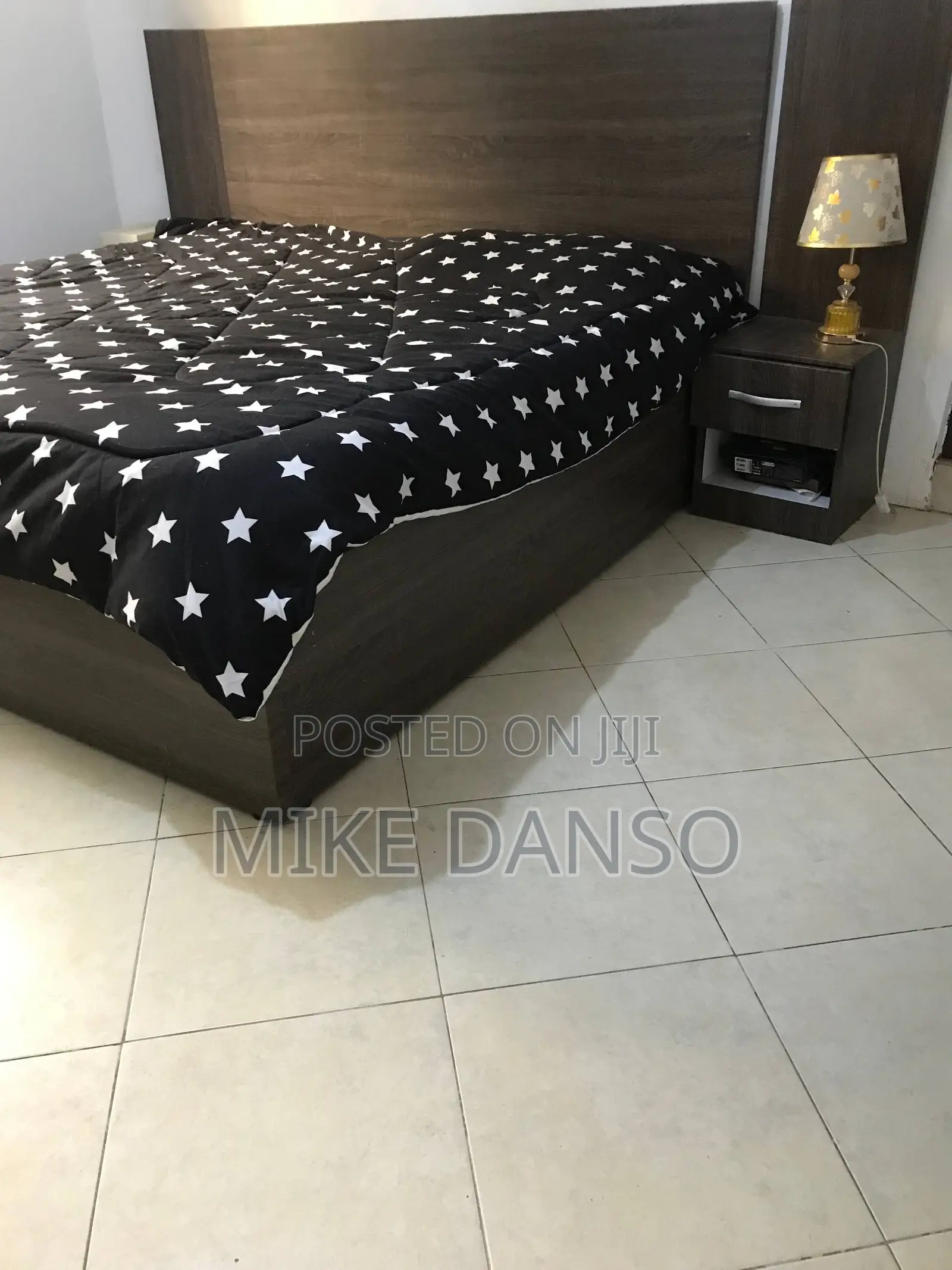 Elegant Dark Wood Bed Frame