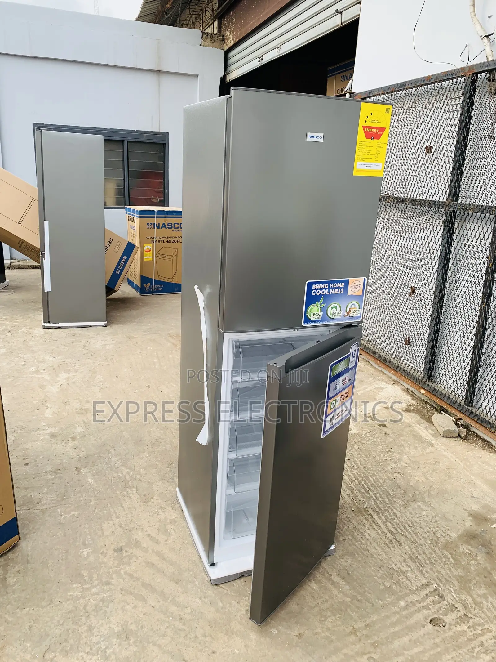 Lovely New Grey Double Door Fridge Nasco NASD2-23sk