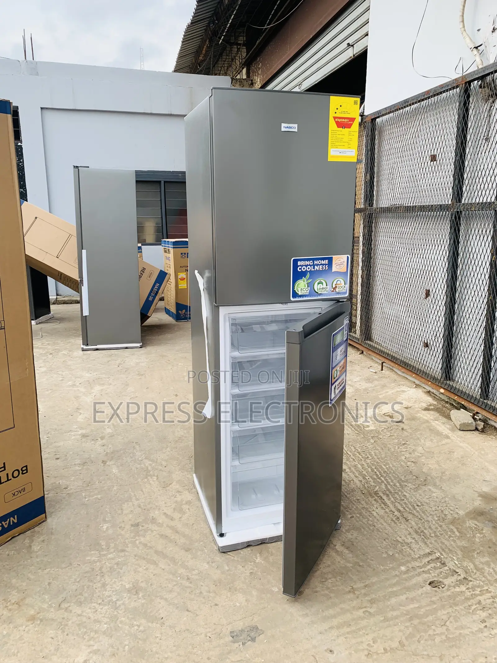 Lovely New Grey Double Door Fridge Nasco NASD2-23sk