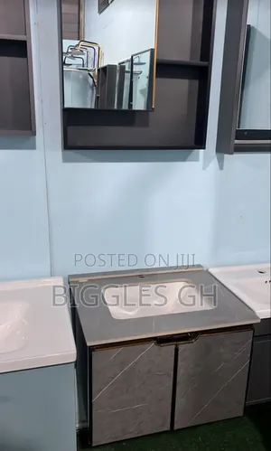 Cabinet Basin With Mirror- Marble Top- 60cm