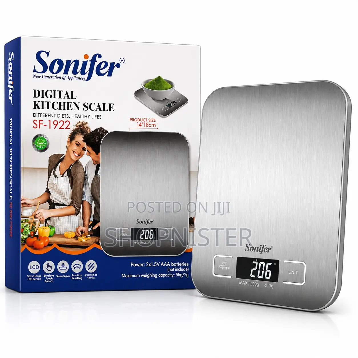 5KG – Stainless Steel High Precision Scale