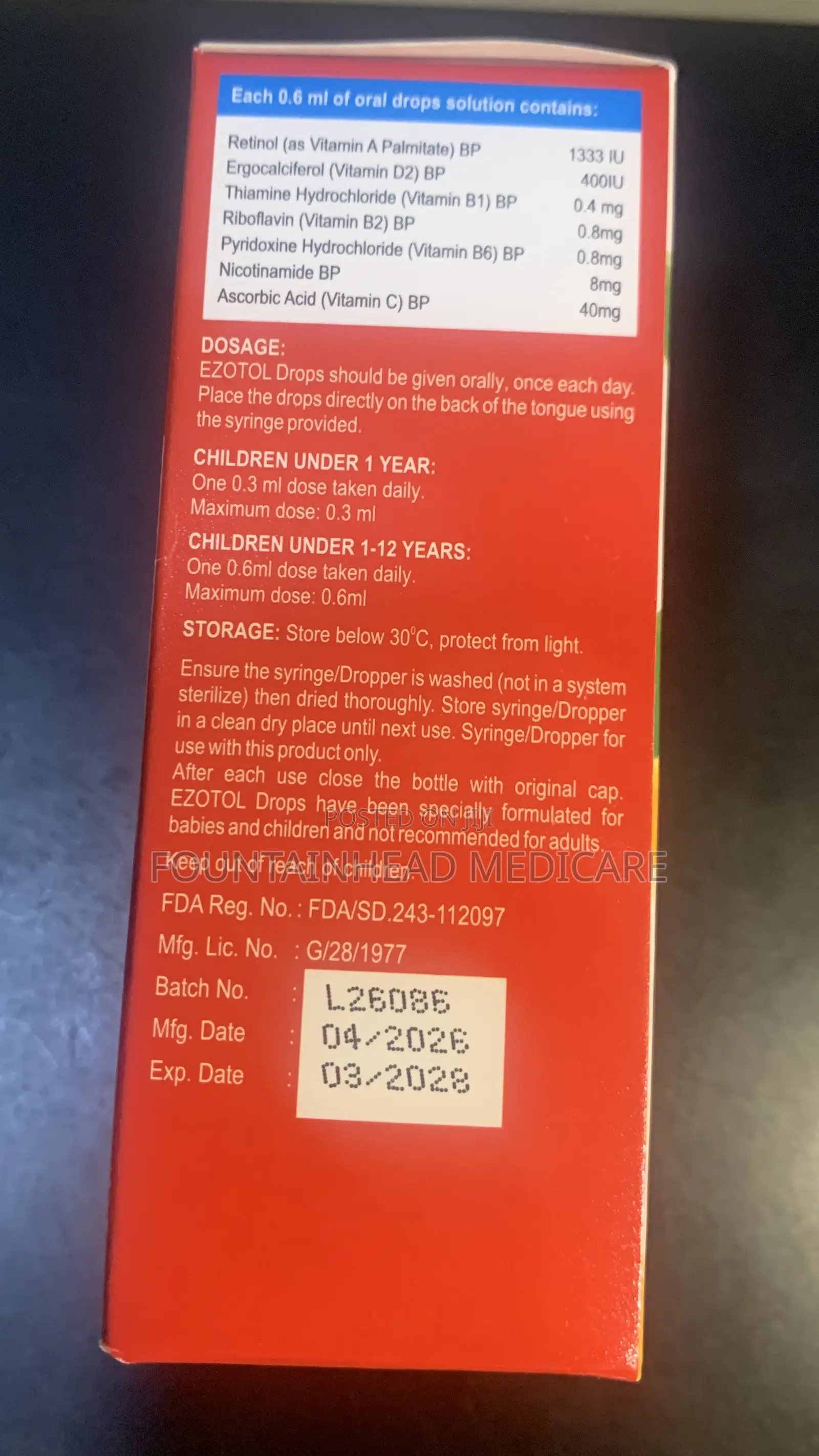 Multivitamin Drops EZOTOL