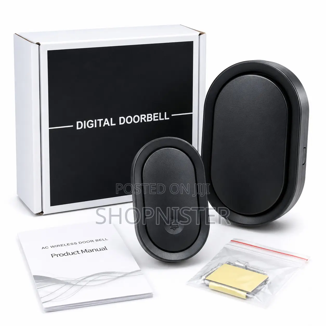 300M CACAZI Wireless Doorbell – AC Plug-in Chime With Push Button