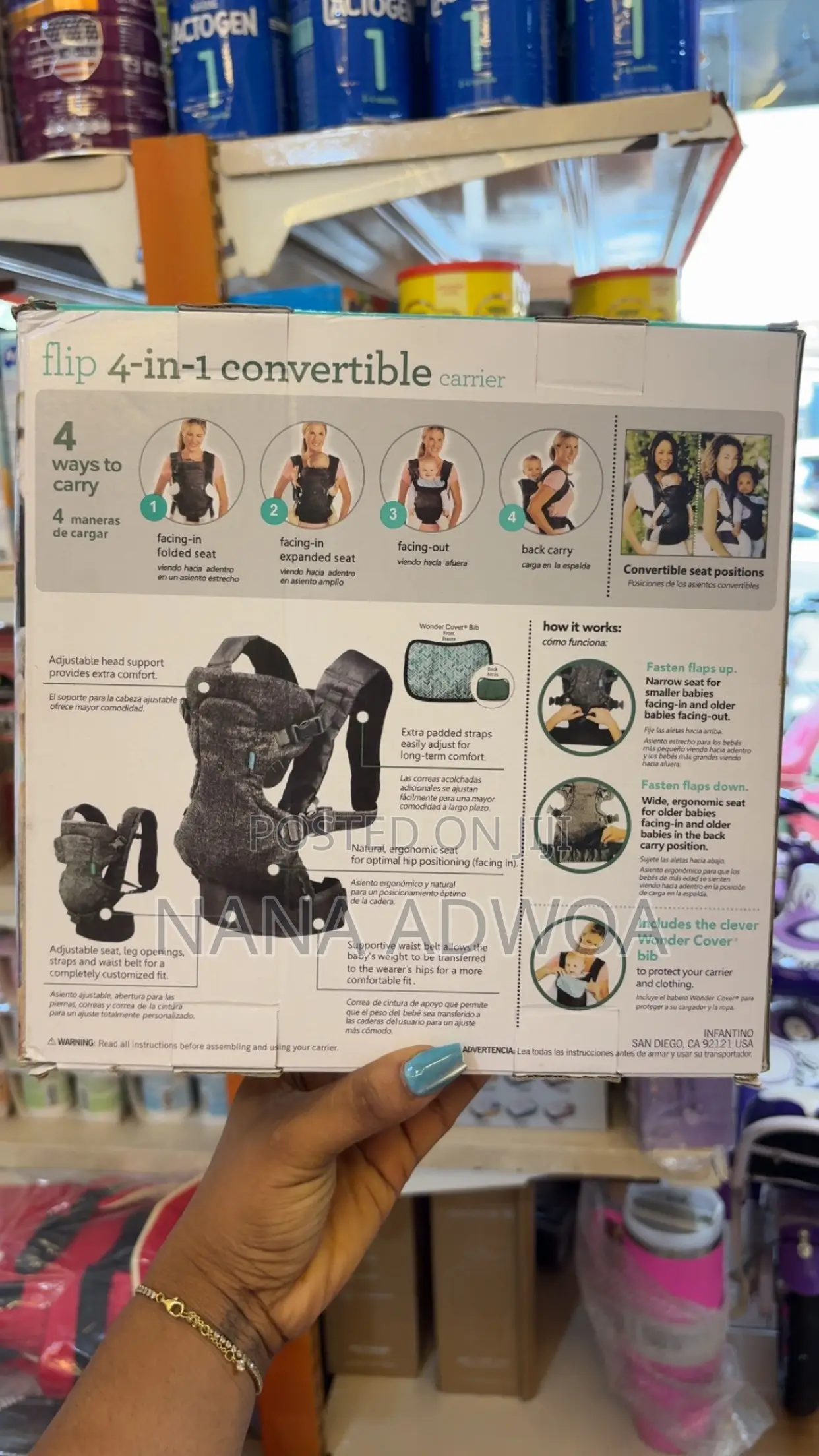 Infantino Flip 4 in 1 Convertible Baby Carrier
