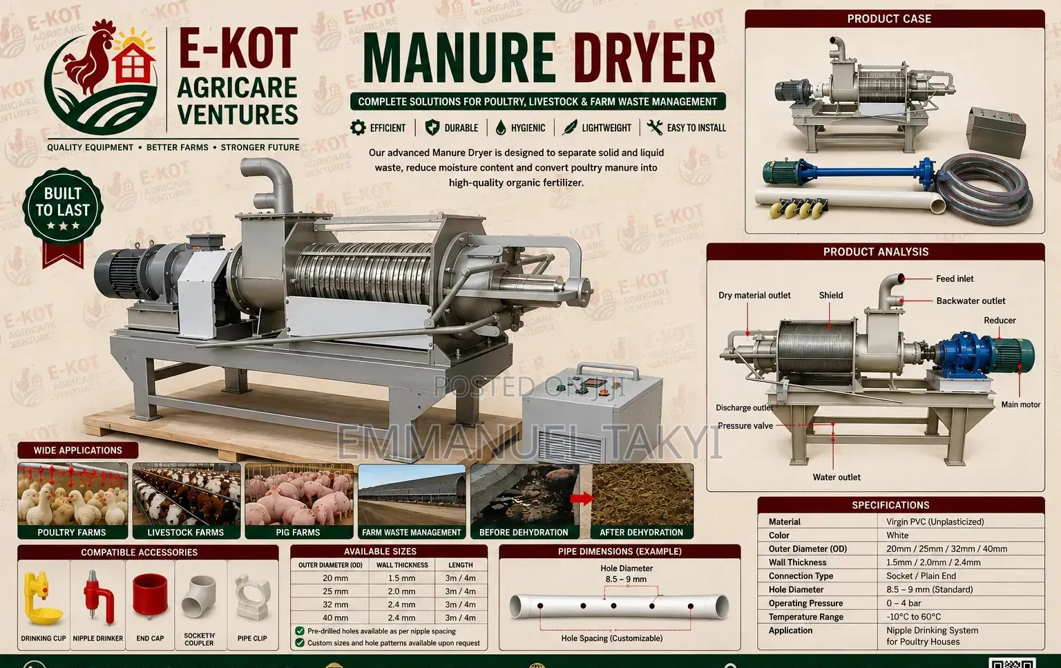 Manure Dryer Machine