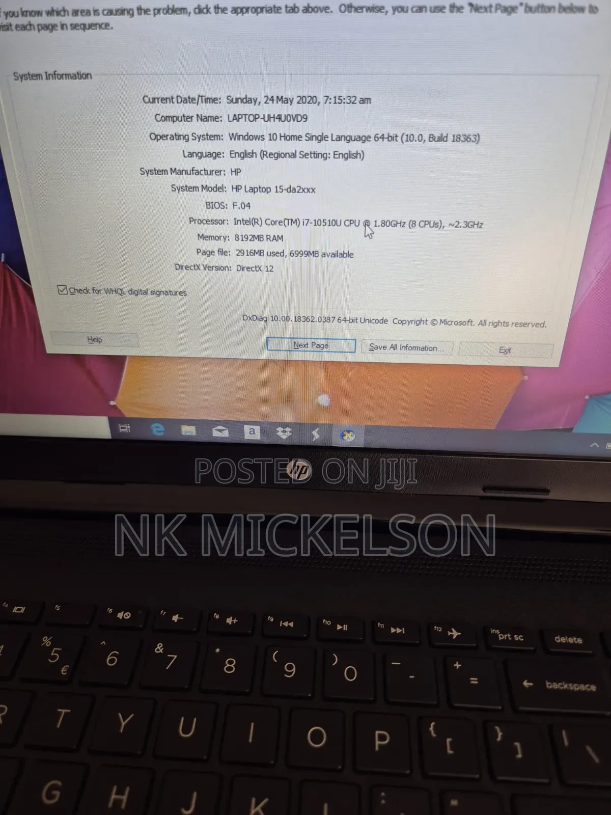 New Laptop HP 15 8GB Intel Core i7 HDD 1T