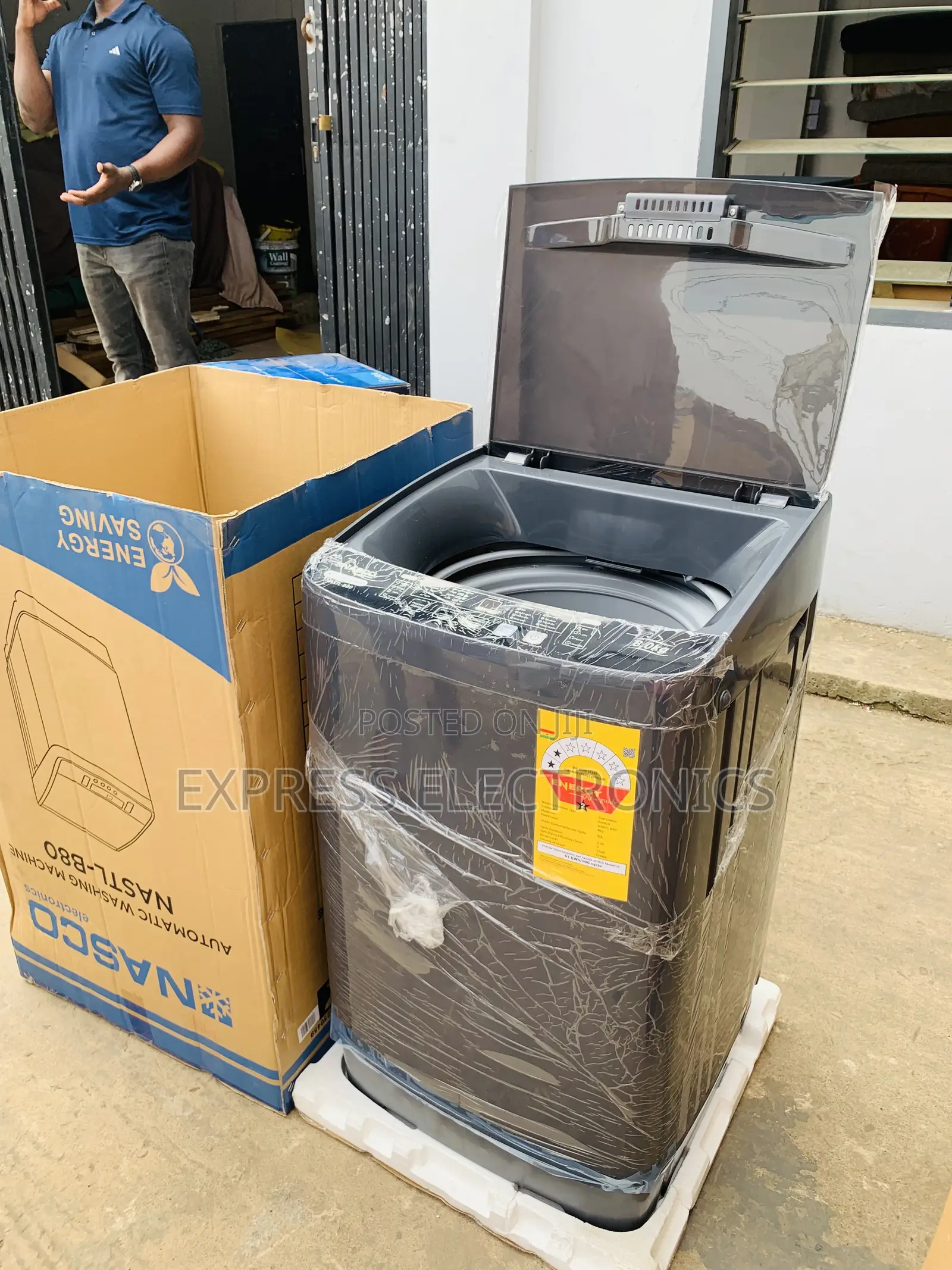 Hot  Deals Nasco 8KG Top Load Fully Suto Washing Machine (NASTL-B80)