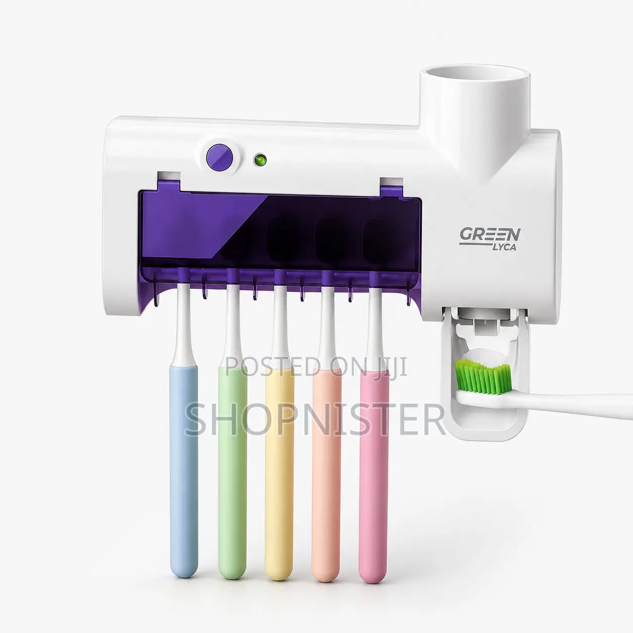 UV Toothbrush Sterilizer – 5-Slot Wall-Mounted Toothbrush Holder