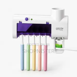 UV Toothbrush Sterilizer – 5-Slot Wall-Mounted Toothbrush Holder