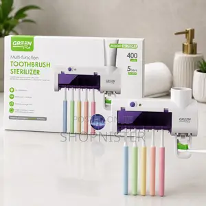 UV Toothbrush Sterilizer – 5-Slot Wall-Mounted Toothbrush Holder
