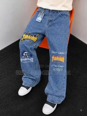 High Quality Diamond Stones Chrome Heart Baggy Jeans