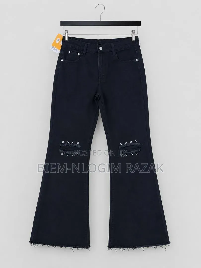 High Quality Diamond Stones Chrome Heart Baggy Jeans