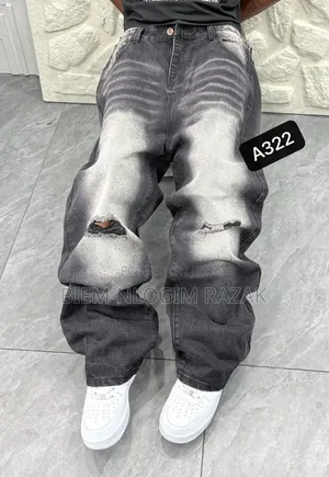 High Quality Diamond Stones Chrome Heart Baggy Jeans