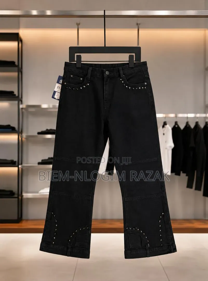 High Quality Diamond Stones Chrome Heart Baggy Jeans