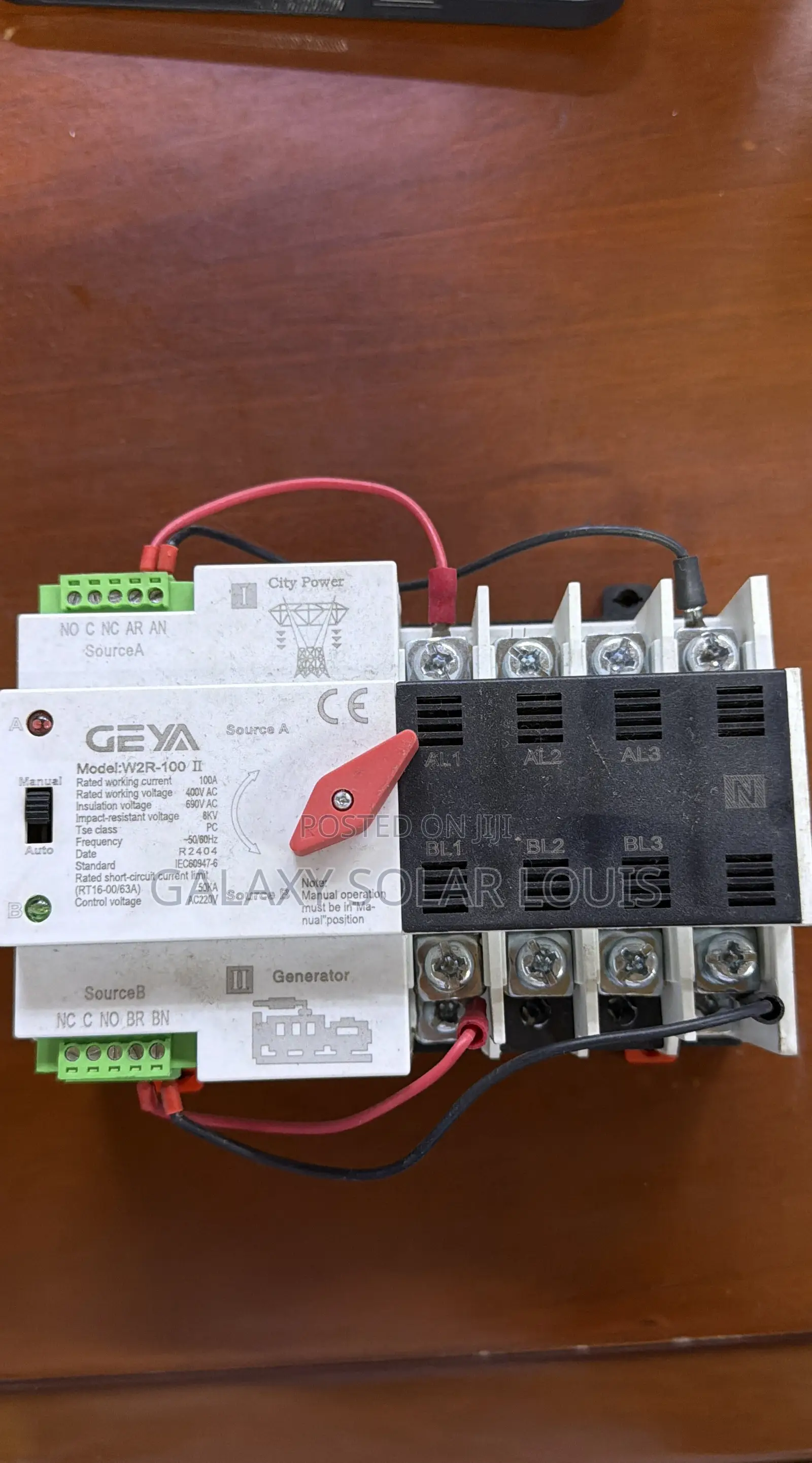 63a Automatic Changeover Solar and Generator