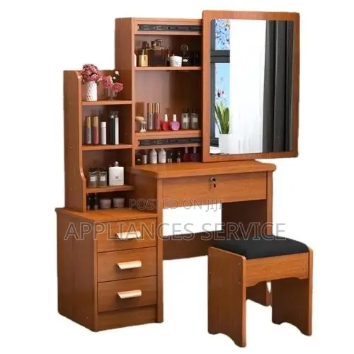 Durable Dresser With Dressing Mirror and Chair